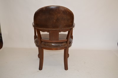 Lot 247 - Edwardian walnut framed office chair