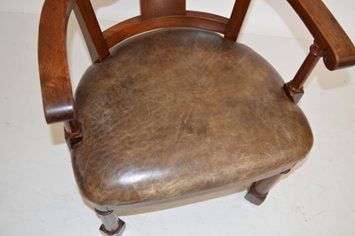 Lot 247 - Edwardian walnut framed office chair