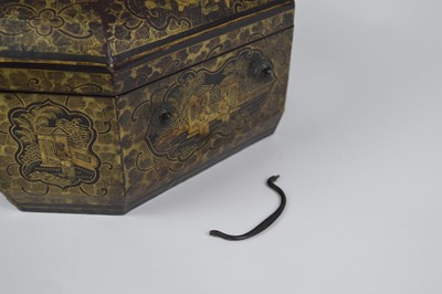 Lot 200 - Early 19th-century Anglo Chinese black lacquered sewing box