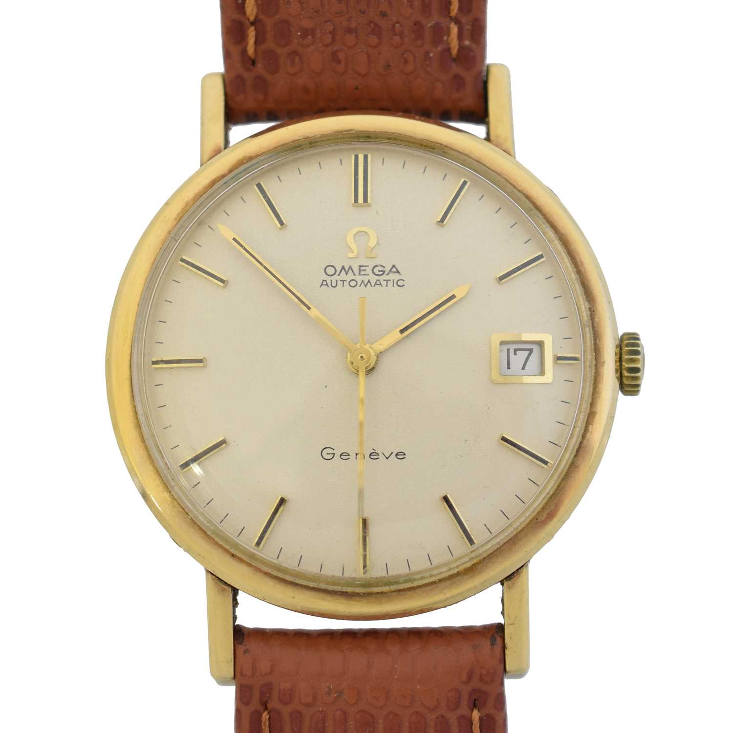 Lot 140 - A 1970s 9ct gold Omega Geneve automatic watch