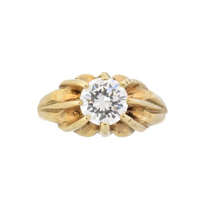 Lot 17 - A 9ct gold cubic zirconia single stone ring