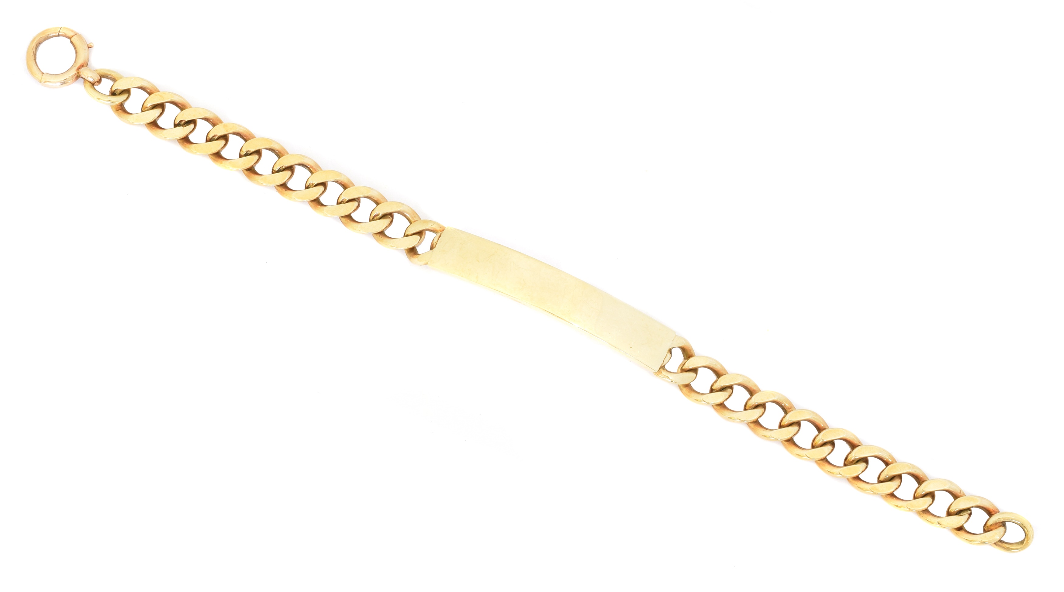 Lot 33 A 9ct gold ID bracelet,