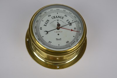 Lot 178 - Early 20th-century ships bulkhead aneroid barometer