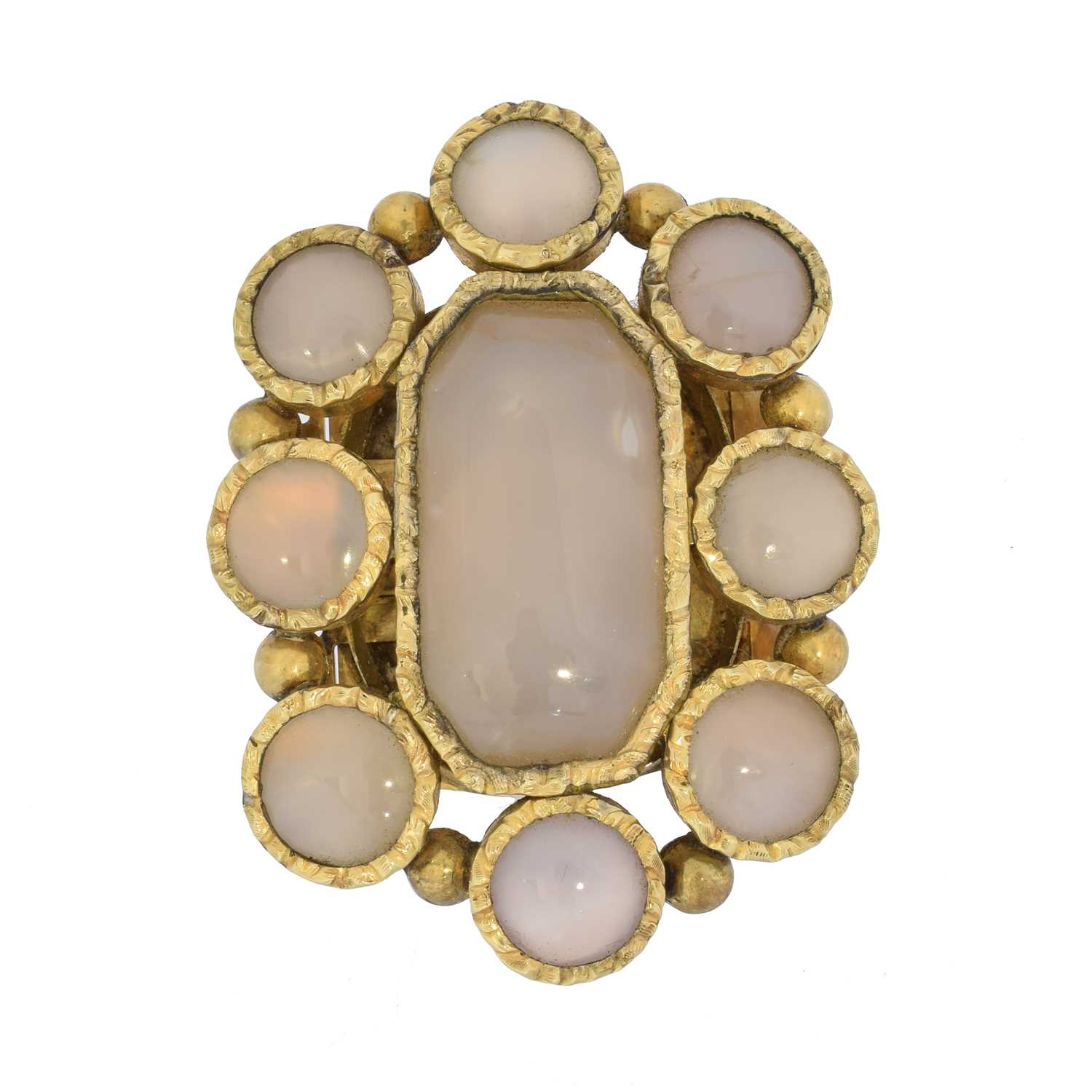 Lot 16 - A Victorian chalcedony clasp