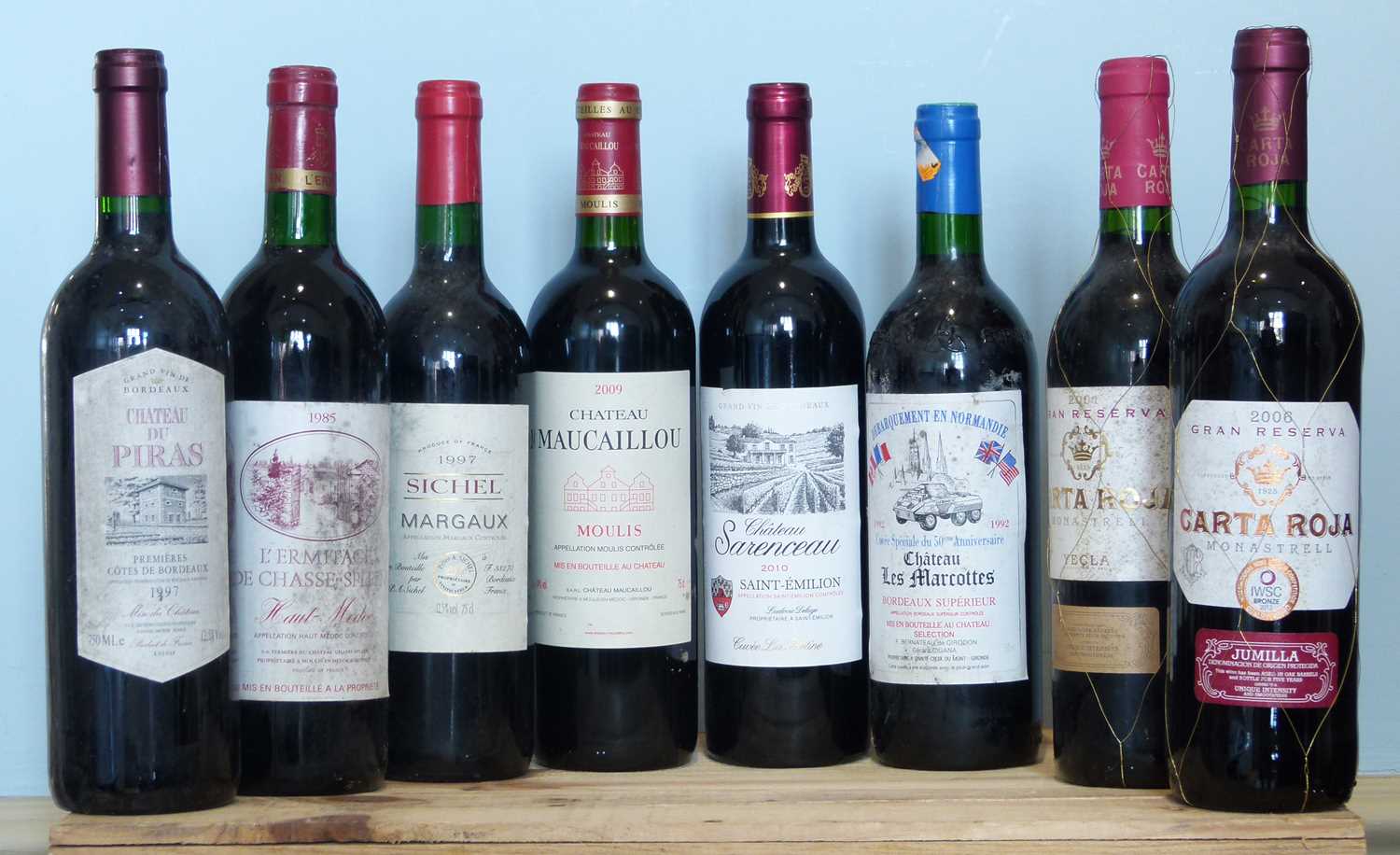 Lot 1 - 8 Bottles Mixed Lot Good Red Mature Drinking Wine to include well known Claret