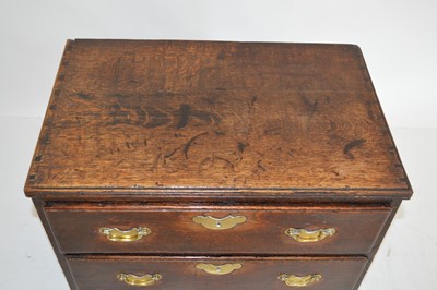 Lot 282 - 18th-century oak three drawer chest