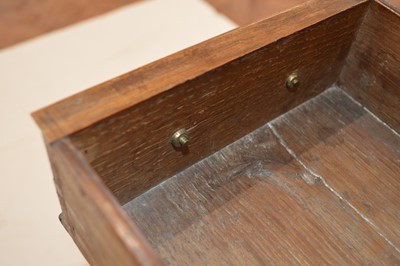 Lot 287 - George III oak mahogany crossbanded chest of drawers