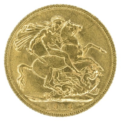 Lot 60 - King George V, Sovereign, 1918, Bombay Mint, India.