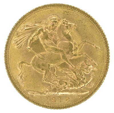 Lot 62 - King George V, Sovereign, 1918, Bombay Mint, India.