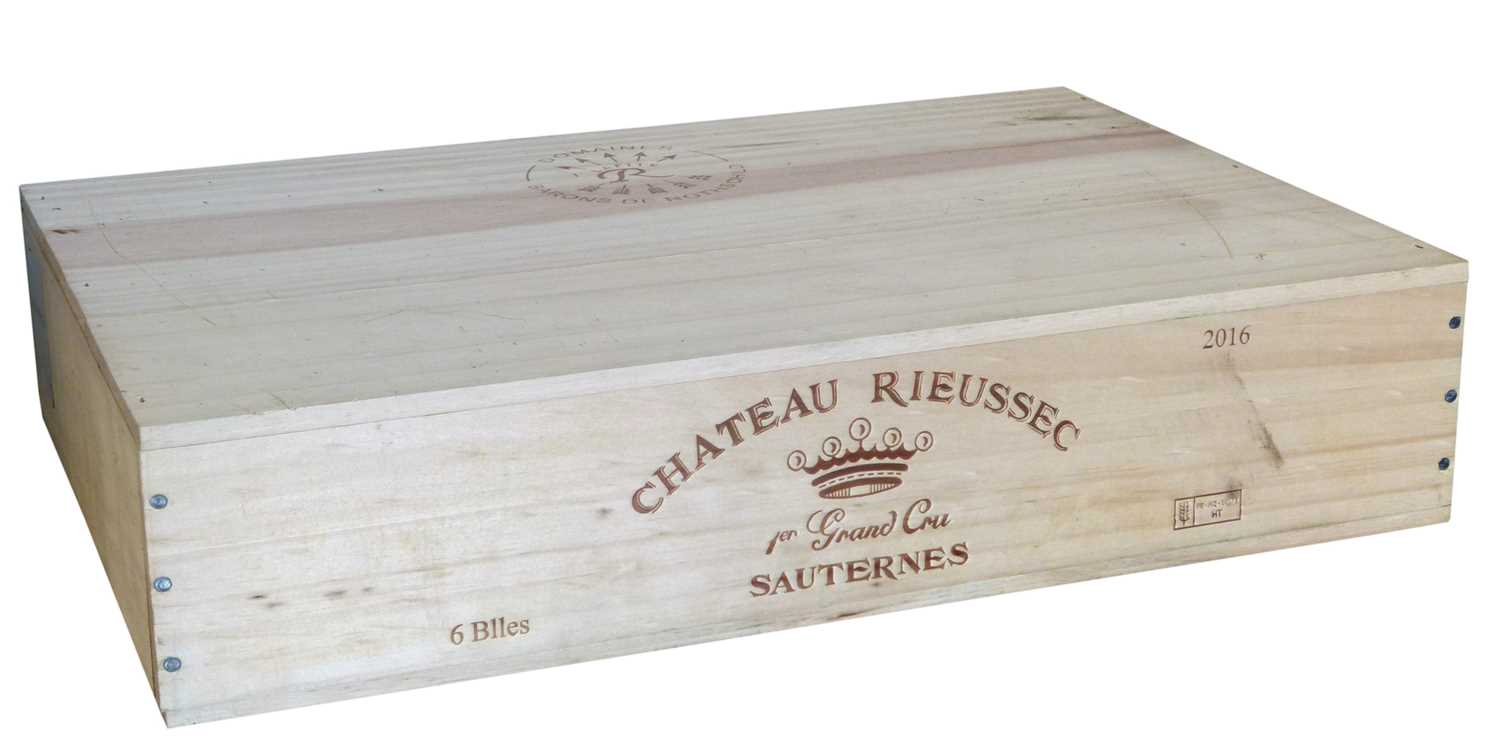 Lot 9 - 6 Bottles in OWC Chateau Rieussec Premier Cru Classe Sauternes 2016