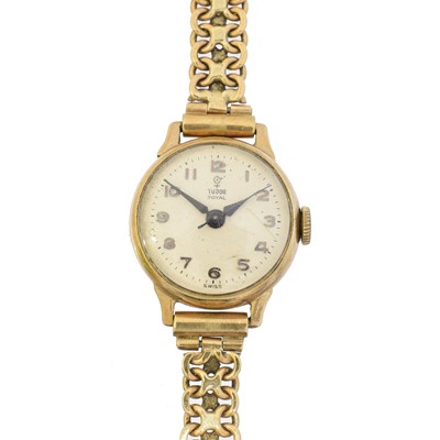 Lot 150 - A ladies 9ct gold Tudor Royal watch