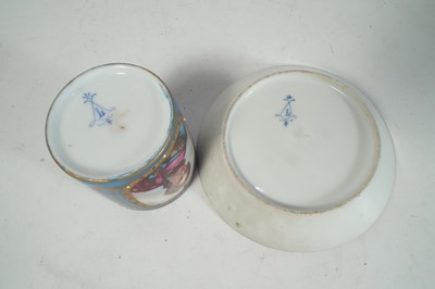 Lot 232 - Sevres style coffee can and saucer