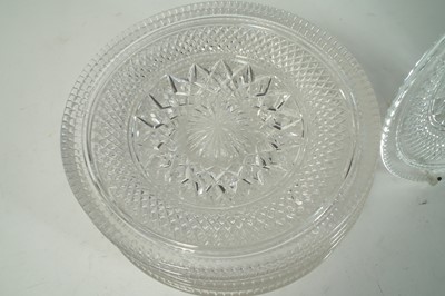 Lot 115 - Nine cut glass ice plates