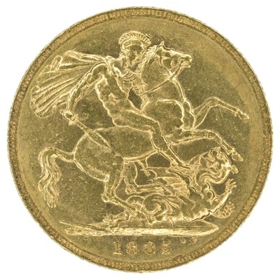 Lot 22 - Queen Victoria, 1885, Sovereign, Melbourne Mint.