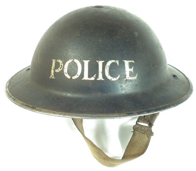 Lot 167 - Birtish WWII era Police brodie helmet