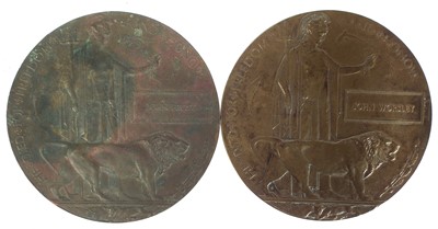 Lot 193 - Two WWI memorial plaques