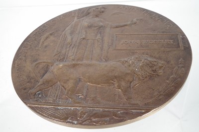 Lot 193 - Two WWI memorial plaques