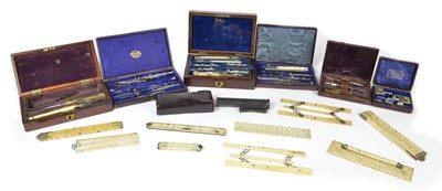 Lot 165 - Collection of late 19th Century drawing and scientific instruments