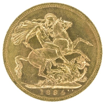 Lot 27 - Queen Victoria, Sovereign, 1894, Melbourne Mint.