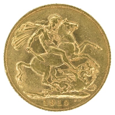 Lot 50 - King Edward VII, Sovereign, 1910, London Mint.