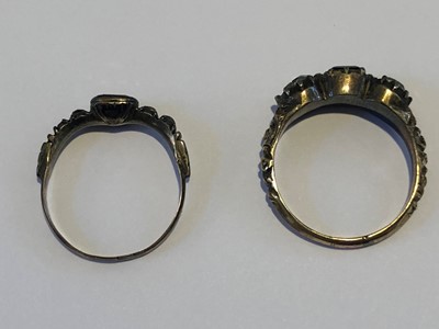 Lot 94 - Two paste dress rings