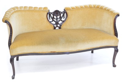 Lot 362 - Edwardian mahogany framed salon couch