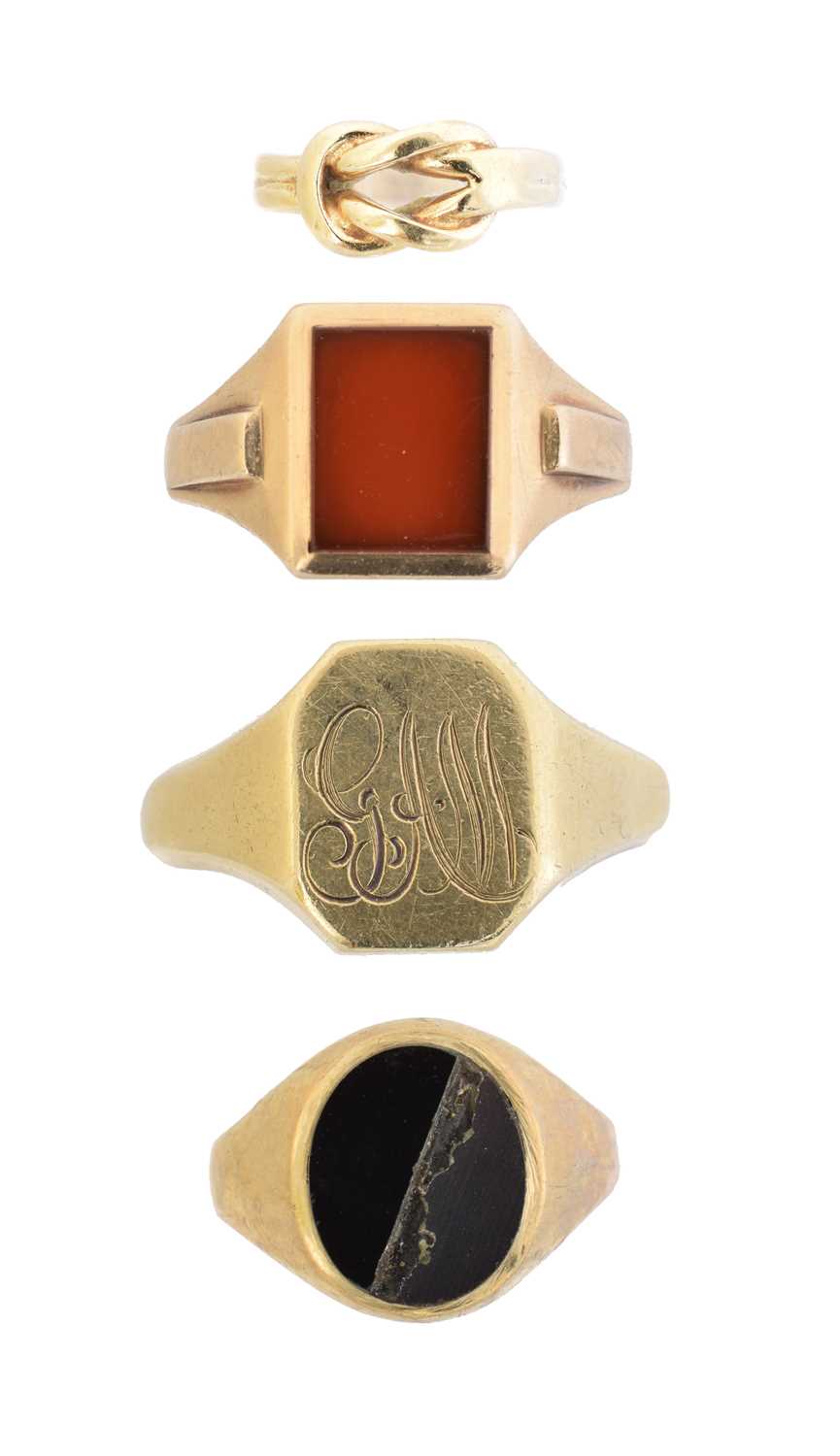 Lot 122 - Four 9ct gold rings