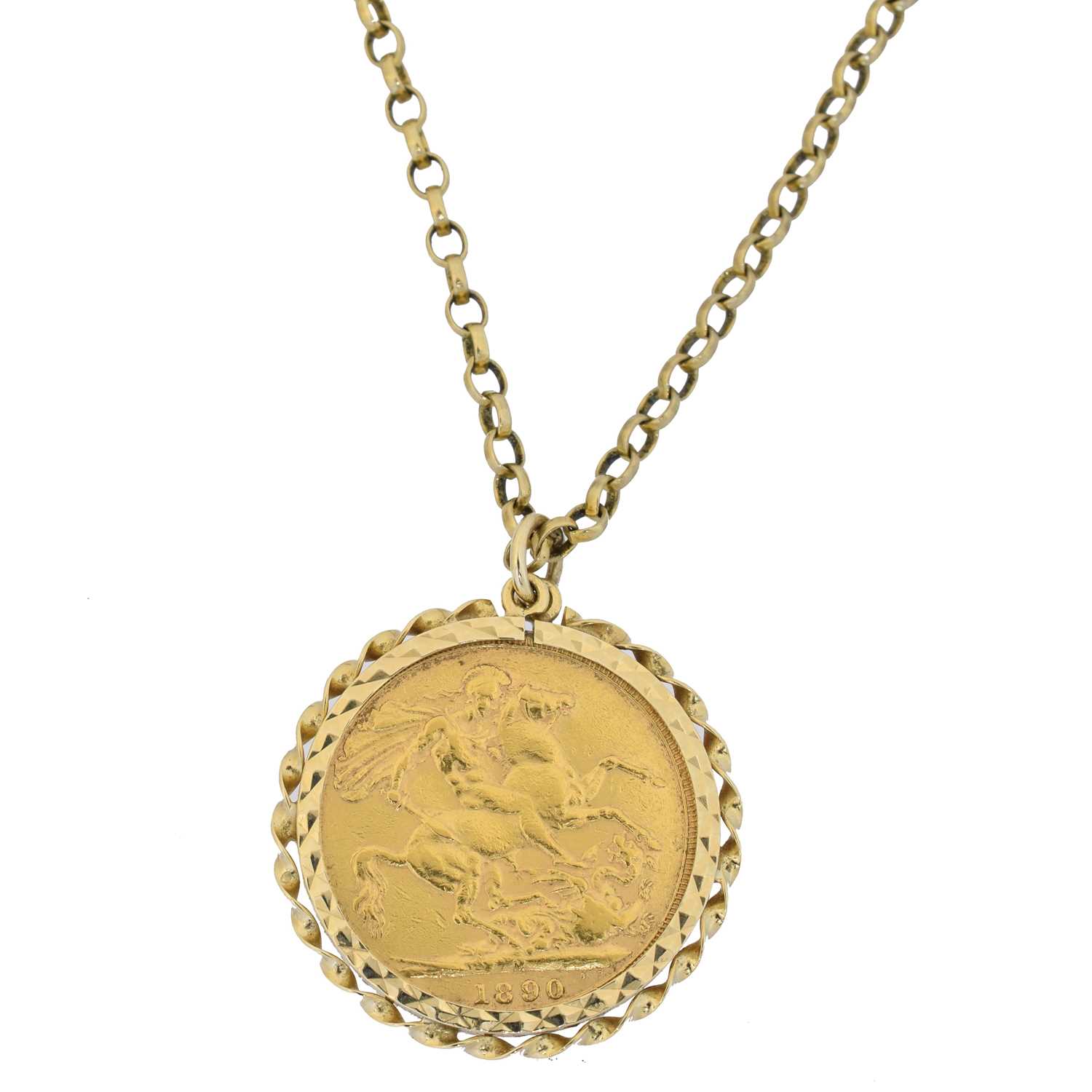 Lot 58 - A Victorian sovereign pendant,