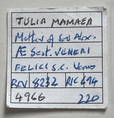 Lot 4 - Julia Mamaea, Sestertius, Rome, AD 222-235.