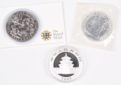 Lot 69 - Three one ounce silver coins (3).