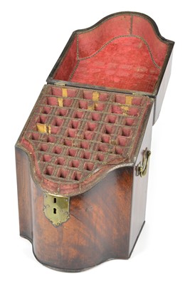 Lot 211 - George III mahogany knife box