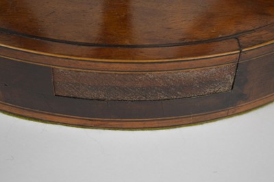 Lot 210 - George III mahogany veneered urn-shaped knife box/spoon box