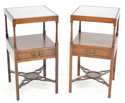 Lot 268 - Pair of early 20th-century bedside or lamp tables