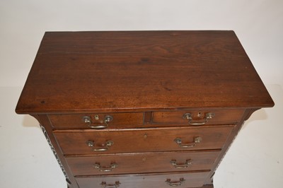 Lot 285 - Late 19th-century Georgian style mahogany chest of drawers