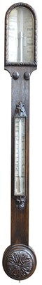 Lot 182 - J.M. Bryson Opticians, Edinburgh, Victorian stick barometer