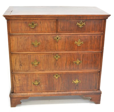 Lot 284 - Late 18th-century walnut chest of drawers
