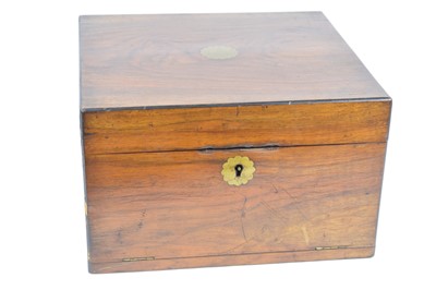 Lot 201 - Victorian walnut veneered workbox