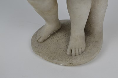 Lot 159 - Mid-Victorian white marble figure "Goose Girl"