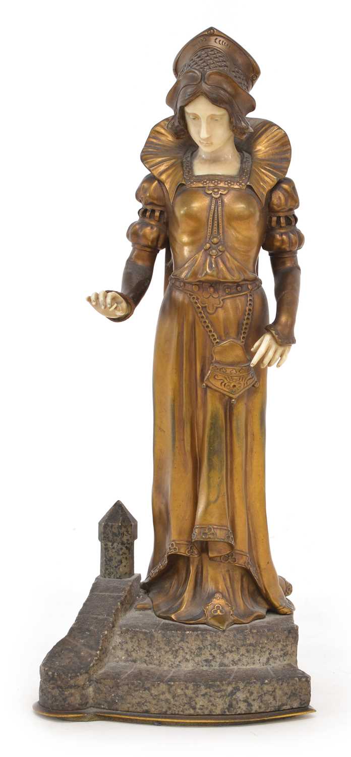 Lot 137 - D.Watrin French bronze and ivory figure