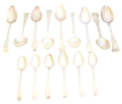 Lot 89 - A selection of George III and later spoons