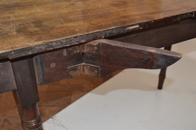 Lot 276 - George III mahogany "D" end dining table
