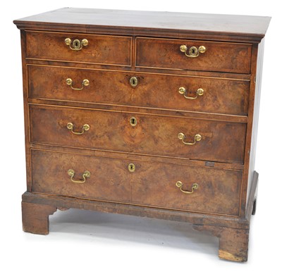 Lot 283 - 18th century walnut chest of drawers