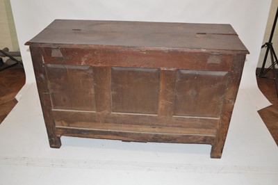 Lot 281 - 18th-century oak joint chest