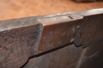 Lot 281 - 18th-century oak joint chest