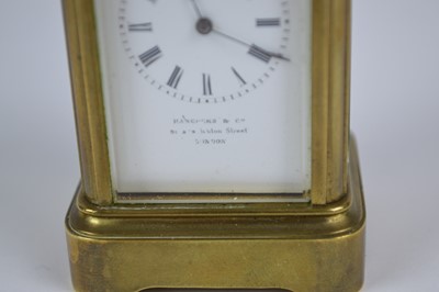 Lot 180 - Hancocks' & Co. London miniature carriage clock