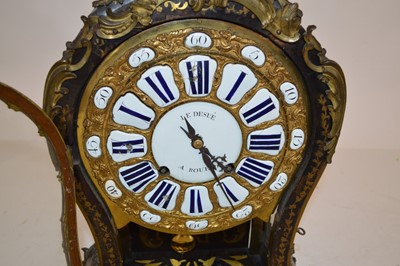 Lot 177 - Louis XVIII boulle clock with matching bracket