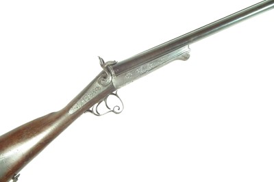 Lot 317 - St Etienne 16 bore double barrel pinfire shotgun