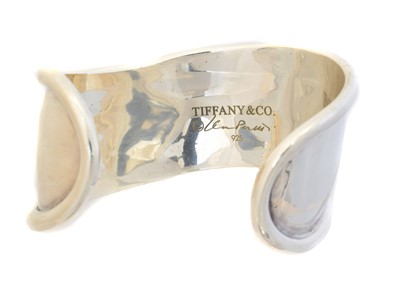Lot 38 - An Elsa Peretti for Tiffany & Co. silver cuff bangle