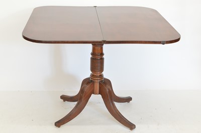 Lot 414 - George III mahogany fold over tea table