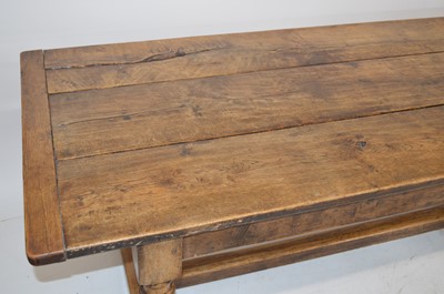 Lot 408 - Mid 20th century oak refectory table